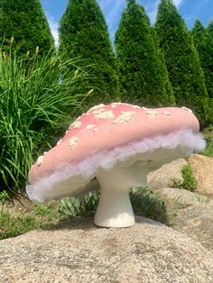 Pink Blush Mushroom Hat 3D Spots Paper Mache-amanita Forest - Etsy Pink Halloween Hats, Mushroom Head Dress, Pink Mushroom Tapestry, Galaxy Mushroom Hat, Mushroom Fairy Headband, Dark Mushroom Hats, Mushroom Head Masks, Mushroom Hat For Sale, Fimo Sweater Mushroom