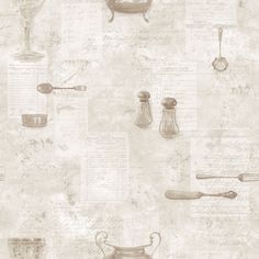 sample cafe utensils beige wallpaper from the kitchen recipes collection by galerie wallcoverings 1 Cafe Utensils, Harlequin Tile, Cafe Wallpaper, Grey And White Wallpaper, White Cafe, Beige Kitchen, W Wallpaper, Food Wallpaper, Beige Wallpaper