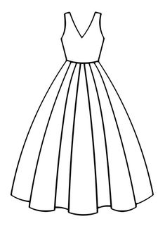 a line drawing of a dress