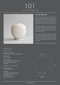 an article about the art and architecture of ceramic vases, designed by sukao vase big