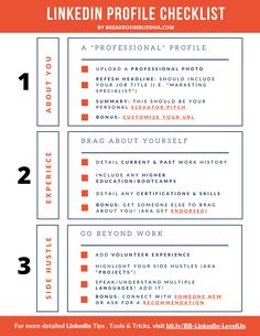 the linkedin profile checklist