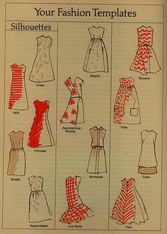 an instruction manual for how to sew dresses in different styles and colors, with instructions on