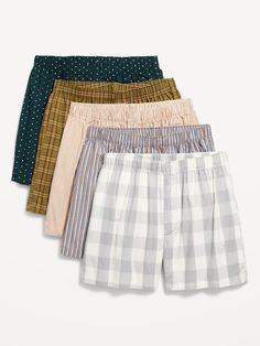 5-Pack Poplin Boxer Shorts | Old Navy