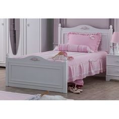 With its dazzling simplicity, pure beauty, and pastel flowers, it invites you to a fairy tale in the land of dreams. Linda Kids Furniture Linda Bella Bed - Kids Beds in Brown/White | Size 37.8 H x 55.0 W x 82.0 D in | Perigold Pastel, Toddler Platform Bed, Twin Canopy Bed, Pastel Bedroom, Full Platform Bed, Kids Beds, Nursery Baby Room, Canopy Bed, A Fairy Tale