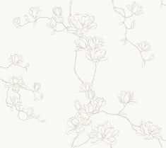 a drawing of some flowers on a white background with no one in the photo looking at them