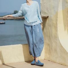 Welcome to LindaMengbi. We are handmade lovers who make every item with heart. Every items is handmade by a member of our family. We love custom items, we can make any size according to your requirements, feel free to contact us! ! ! Breathable Elastic Waist Plaid Lantern Pants - Retro Wide-Leg Pants Gingham Pants, Summer Linen Pants Casual Trousers With Side Pockets Free size: Length :89cm∽35" Waist :70-102cm ∽27.5-40.1" Hips :110cm∽43.3 To make it more suitable for you. Please tell me your body size: your height your weight your bust your upper arm circumference Please let us know if you have special requirements or special characters, such as wide shoulders, long arms, long waist, etc. We can make any size for you! ! ! Please refer to the size and size to find the most suitable size, if Lantern Pants, Summer Linen Pants, Gingham Pants, Pants Summer, Summer Linen, Pants Casual, Casual Trousers, Linen Pants, Body Size