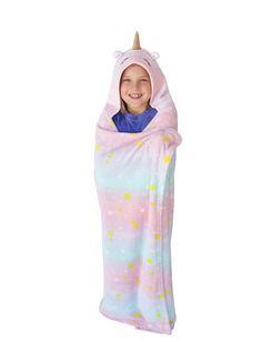 "*100% Fleece. *WEARABLE THROW BLANKET: With this blanket's cute hood and darling paw pockets, kids will love to          wear it, They can use it to lounge around the house or wear it as a fun costume. It's also great for travel. *GREAT KID FRIENDLY DESIGNS: Each blanket has a wonderful unique design with an animal face on the  *hood.  *GREAT EXPERIENCE: This blankie is the ideal security blanket to cuddle with. It's sure to become your           child's favorite. They'll love playing make-beli Kids Oodie Wearable Blanket, Oodie Wearable Blanket Kids, Unicorn Hooded Blanket, Velvet Acorn, Wrap Around Dress, Hooded Scarf, Dress Up Costumes, Blanket Soft, Wearable Blanket