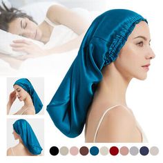 1 x Sleeping Hair Wrap Bonnet Cap. Material: 100% mulberry silk. Night cap practical design: elastic band and stretchable, put on your head easily, can keep your hair in place and prevent loose hair during sleep, soft to your skin. Sleep Hair, Sleep Hairstyles, Scrunchies Diy, Hair Hat, Bonnet Cap, Loose Hair, Abs And Cardio Workout, Night Cap, Long Braids