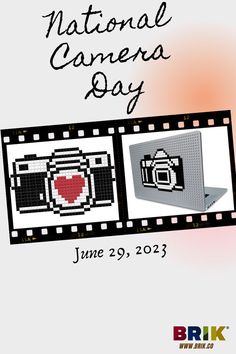 an advertisement for the national camera day, with pictures of cameras and hearts on them