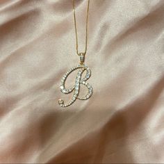 Gold Rhinestone Initial Necklaces With A Lobster Clasp Closure. Cz (Cubic Zirconia) Pave Pendent Necklace With A Fully Embellished Letter. All Rhinestones Are Intact. Necklace Length Measurement 18.5”-21”. More Letters Available!!! Doesn’t Come In A Box. ***Also Available In Silver*** Approx Length: 22 Made In Korea Letter I Necklace, B Initial Necklace, Letter A Necklace, T Necklace, B Necklace, Gold Letter Pendants, B Initial, Acid Bath, Letter Necklace Initials