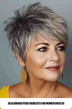 Ageless Pixie Cut with Elegance for a Woman Aged 50 Short Spiky Haircuts, Hairstyle Tips, Short Sassy Haircuts, Spiky Hair