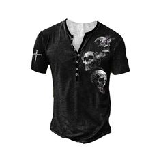 PRICES MAY VARY. Crafted from premium fabrics and designed for unparalleled comfort, whether for everyday wear or casual outings, they effortlessly showcase your unique personality and impeccable taste! If you wish to give a cute gift to your precious self or a friend, choose this shirt! Men'S Retro Dark Skull Print T-Shirt, Men'S 3D Dark Skull Print T-Shirt, Skull Shirts For Men, 3D Skull T Shirt, Skull 3D Shirt, Skull Print Shirt 3D, 3D Skull Print Tshirt, Skull Print Shirt 3D, 3D Print Skull Alt Shirts, Cheap Men's Skull Print Shirt, Punk T-shirt With Skull Print And Relaxed Fit, Gothic Tees, Rock Style Skull Print T-shirt, Unisex Casual T-shirt With Skull Print, Cheap Relaxed Fit T-shirt With Skull Graphic, Goth Shirt, Gothic Shirts