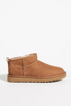 UGG Classic Ultra Mini Boots | Anthropologie Ugg Classic Ultra Mini Chestnut, Ultra Mini Boots, Ugg Ultra Mini, Heavy Rainfall, Chestnut Boots, Shoes For School, Mini Boots, Back To School Shoes, Preppy Shoes