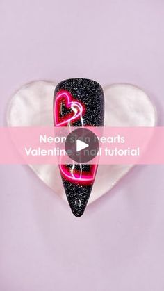 76K views · 16K reactions | Glow in the dark neon sign hearts ✨💖✨
Comment "NEON HEARTS" for everything you need to create this easy holographic Valentines Day nail look!

using @daily_charme
✨H63 Abracadabra
✨002 Perfect White 
✨Glow in the Dark Pigment / White Glow
✨T12 Pink Lady
✨Art Liner Brush
✨Diamond Shine Top Coat

#holographicnails #holonails #heartnails #valentinesdaynails #vday #valentinesnails #neonsignnails #nailinspo #nailtutorial #diynails #nailvideos #glitternails #sparklenails #glowinthedarknails | Daily Charme Official Holo Nails, Sparkle Nails, Holographic Nails, Heart Nails, Valentine's Day Nails, Nail Tutorials, Valentines Nails, Mani Pedi, Body Skin Care