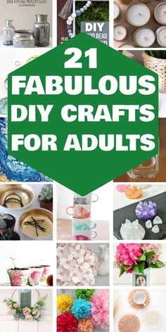 the collage is full of different crafts for adults