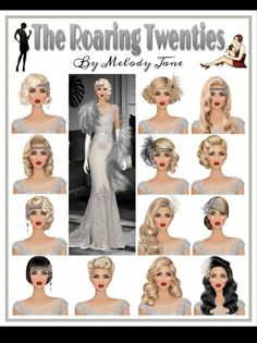 Great Gatsby Dress Ideas Prom, Gaspy Outfits Roaring 20s, 1920s Hair Hat, 1920s Bridal Headpiece, 1920s Wedding Hair Long, Formal Vintage Hairstyles, 1920s Black Women Fashion, Great Gatsby Attire For Women, Great Gatsby Updo Hairstyles