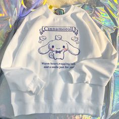 Happy Customer Service, Sanrio Clothes, Kawaii Sweatshirt, Coquette Style, White Long Sleeve Top, Hello Kitty Items, Really Cute Outfits, Kawaii Clothes, Dream Clothes