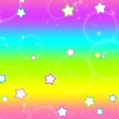 an abstract rainbow background with white stars