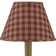 Bridgeton Wine and Tan Plaid Lamp Shade-Lange General Store Plaid Lamp Shade, Primitive Lamps, Country Lamps, Iron Lantern, Creative Lamp Shades, Butter Churn, Antique Lamp Shades, Wooden Lampshade, Rustic Lamp Shades