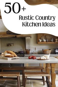 Stylish and homely rustic country kitchen with elegant woodwork and decor. Country Ideas, Farmhouse Interior