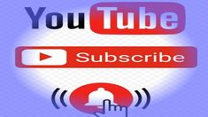 the youtube and sub logo are shown in red, blue, and purple colors with an arrow pointing to each other