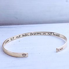 "Personalized Pet Memorial - Pet Lover Gift - Pet Memorial Bracelet - Gift for Pet Loss - Cat or Dog Loss Gift - Pet Sympathy Gift for Her One skinny 1/8\" x 6\" cuff bracelet made in the metal of your choice... rose gold filled, gold filled or sterling silver. It is personalized with a name on one end and includes the little heart paw print on the other end, and then is stamped \"once by my side, forever in my heart \" on the inside of the cuff. DURING CHECKOUT PLEASE INCLUDE NAME TO BE STAMPED Pet Loss Cat, Dog Loss Gift, Paw Print Bracelet, Dog Loss, Forever In My Heart, Pet Sympathy Gifts, Pet Remembrance, Pet Memorial Jewelry, Loss Of Dog