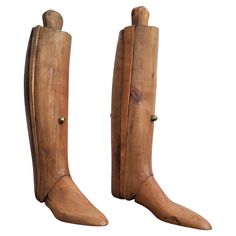 19th century wooden riding boot trees, molds or forms. Great decorative and conversational piece, ideal for decorative purpose. Boot Tree, Riding Boot, Decorative Objects, Riding Boots, 19th Century, Molding, Converse, Collectibles, Sculpture