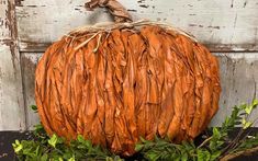 DOLLAR TREE PUMPKIN WREATHS Pumpkin Wreath Diy, Brown Paper Lunch Bags, Fall Pumpkin Crafts, Dollar Tree Pumpkins, Pumpkin Uses, The Shabby Tree, Paper Bag Crafts, Fall Decor Dollar Tree, Shabby Tree