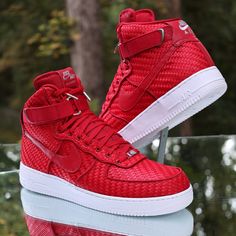 Nike Air Force 1 High 07 LV8 Woven Gym Red Men’s Size 15 843870-600 Nike Air Force Men, Swag Clothes, Embroidered Heels, Nike Branding, Nike Air Force 1 High, Kicks Shoes, Athletic Shoes Nike, All Nike Shoes, Air Force 1 High