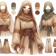 an image of a woman's dress and headdress from the animated game star wars