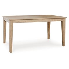 a wooden table with two legs and a square shaped top, on a white background