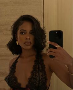 Sleek Bob Hairstyles Black Women, Guest Hairstyles For Wedding, Wedding Guest Hairstyles Black Women, Dark Hair Makeup, Elevated Casual, Brunette Girl, Pretty Makeup, Black Girls Hairstyles, Bob Hairstyle