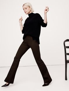 Flare Everywhere Ponte Pant | Banana Republic Ponte Pant, Deep Autumn, Ponte Pants, Autumn Clothes, Flare Leg Pants, New Woman, Green And Brown, First Look, Banana Republic