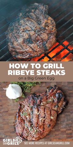 Elevate your grilling game with this mouthwatering recipe for grilling Ribeye Steaks on a Big Green Egg! Experience the incredible flavor of a perfectly cooked ribeye. This recipe will guide you through the process of achieving juicy, flavorful steaks with a beautiful sear. Perfect for a special occasion or a weeknight dinner, this recipe is sure to impress. Pin this recipe now and take your grilling skills to the next level! #grilledribeye #biggreenegg #grillingrecipes Ribeyes On The Grill, Bone In Ribeye Steak Grill, Ribeye Steak Recipes Grilled, Grilling Ribeye, Egg Smoker, Smoker Grill Recipes, Grilled Ribeye Steak, Ribeye Steak Recipes, Bone In Ribeye