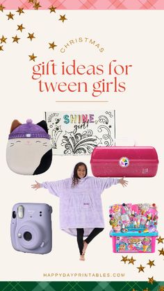 If you’re on the hunt for awesome gifts for your pre-teen or “tween” girl, we’ve got your back! Our list includes some fun + must-haves for this in-between stage. We’ve handpicked these goodies to make your tween’s Christmas extra special. Girl Gift Baskets, Girls Gift Guide, Best Gifts For Girls, Niece Gifts, Birthday Gifts For Teens, Awesome Gifts, Christmas Gifts For Girls, Got Your Back