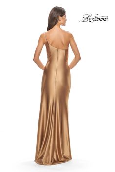 Indulge in the ethereal elegance of the La Femme 31391. With its one-shoulder neckline and lustrous satin finish, this formal evening dress exudes sophistication and allure. Embrace your inner goddess and leave a lasting impression at your special occasion. Elevate your beauty with every step in this dreamy masterpiece. Enchanting Dress, Classic Prom Dress, Jersey Prom Dress, Plastic Dress, Sheath Skirt, Prom Dress Stores, Prom Dress Styles, Prom Style, Dress Silhouette