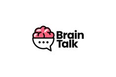 the brain talk logo is shown on a white background