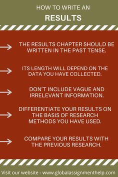 a red and green poster with the words how to write an results