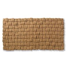 a brown door mat on a white background