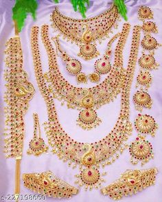 Material:- Gold Plated, Alloy These Beautiful Bridal Jewelry Set Best for gifting and personal use, You can gift your Girlfriend, Mother, Sister , Relatives , Neighbours etc. Combine it with Matching Dress and be the Limelight of every Occasion ( Diwali, Birthday, Anniversary, Christmas, Any Ritual Festival). Suitable for all Occasions. a)These are very skin Friendly. b)The plating is Non- Allergic and safe for all Environment. Gift for Her, Best Friend Gift, Gift Ideas, Valentines Day Gift,Teac Bridal Jewellry, Beautiful Bridal Jewelry, Graduation Gifts For Him, Mothers Day Gifts From Daughter, Hip Belt, Bridal Belt, Valentines Day Gifts For Him, Anniversary Gifts For Wife, Birthday Gift For Him