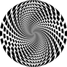 an abstract black and white spiral design