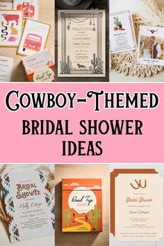 cowboy themed bridal shower ideas for the bride and groom to have fun with their guests