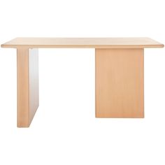 an empty wooden table on a white background