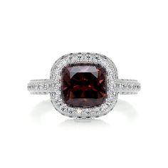 2.50 CT Cushion Cut Lab Garnet Gemstone Ring, White Gold Engagement Ring, Halo Simulated Diamond Wedding Ring, Art Deco Vintage Style Ring, Hidden Halo Diamond Ring, Anniversary Gift Ring, Promise Ring For Her, January Birthstone Ring, 3 Side Pave Accents Bridal Ring, HandMade Jewelry ● 𝐒𝐭𝐨𝐧𝐞 𝐃𝐞𝐭𝐚𝐢𝐥𝐬: → Gemstone: Garnet  → Stone Type: Lab Created → Shape: Cushion Cut → Size: 2.50 CT → Measurement: 7.50 MM → Color: Red → Luster: Excellent → Make: High Quality ● 𝐒𝐢𝐝𝐞 𝐒𝐭𝐨𝐧𝐞 𝐃? Cushion Cut Ruby Wedding Ring, Classic Cushion Cut Ruby Ring For Anniversary, Cushion Cut White Gold Ruby Ring For Wedding, Cushion Cut White Gold Ruby Wedding Ring, Classic Cushion Cut Ruby Wedding Ring, Anniversary Halo Ring With Cushion Cut, Wedding Halo Ring With Cushion Cut Gemstone, Wedding White Gold Ruby Ring With Cushion Cut, Wedding Cushion Cut Halo Ring With Gemstone