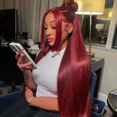 Detail Colored Lace Front Wigs, Hair Frontal, Colored Weave, Frontal Wig Hairstyles, Wig Styling, Brazilian Remy Hair, Red Wigs, Wigs For Sale, Colored Wigs