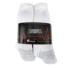 PRICES MAY VARY. Large - men's shoe size 9-12 / women's 10+ Stay-up, comfort top, comfort toe seam, reinforced heel and toe Full cushioned foot, ultra soft cotton Made in the USA by Crescent Sock Company, Niota, TN NOT JUST ANOTHER WHITE SOCK Here at Crescent Sock Co we believe in the strength of American products and American manufacturing. The POWER-CUSHIONED line is 100% USA manufactured, and it always will be! American Products, Sock Company, Large Man, Men's Shoe, Tube Socks, Comfortable Tops, Boot Socks, White Sock, Men Shoes Size