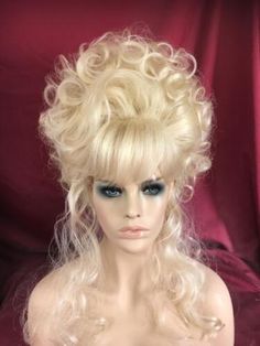 High Bun Hair, Drag Wigs, Hair Gloss, Kanekalon Hairstyles, Short Hair Wigs, Long Curls, Braided Updo, Blonde Wig, Clip In Hair Extensions