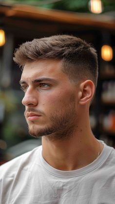 Crew Cut Classics: 24 Timeless Looks for Men Undercut Hairstyle For Men, Undercut Hairstyle, Short Undercut, Hairstyle For Men, Beard Style