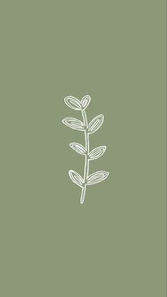 a drawing of a plant on a green background