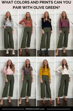 My Instagram - Merrick's Art Olive Pants Outfit, Olive Green Pants Outfit, Green Pants Outfit, Colour Combinations Fashion, Color Combos Outfit, Olive Pants, Color Combinations For Clothes, Olive Green Pants, Fashion Hacks Clothes